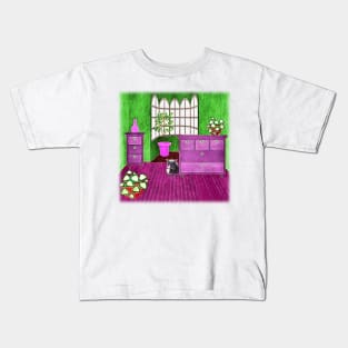 Cat in the house Kids T-Shirt